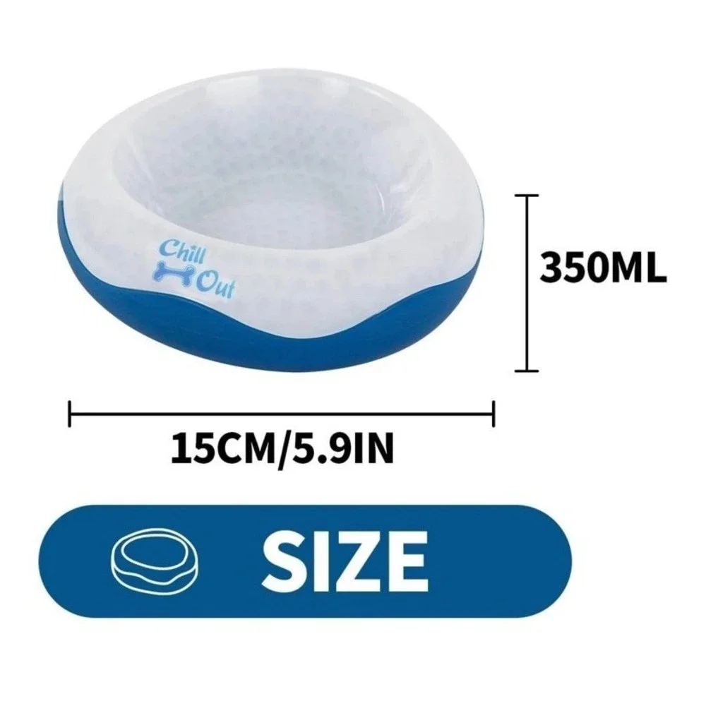All For Paws Dog Bowl Chill Out Cooler Dish Medium 350 ML‎ for Pet Food or Water